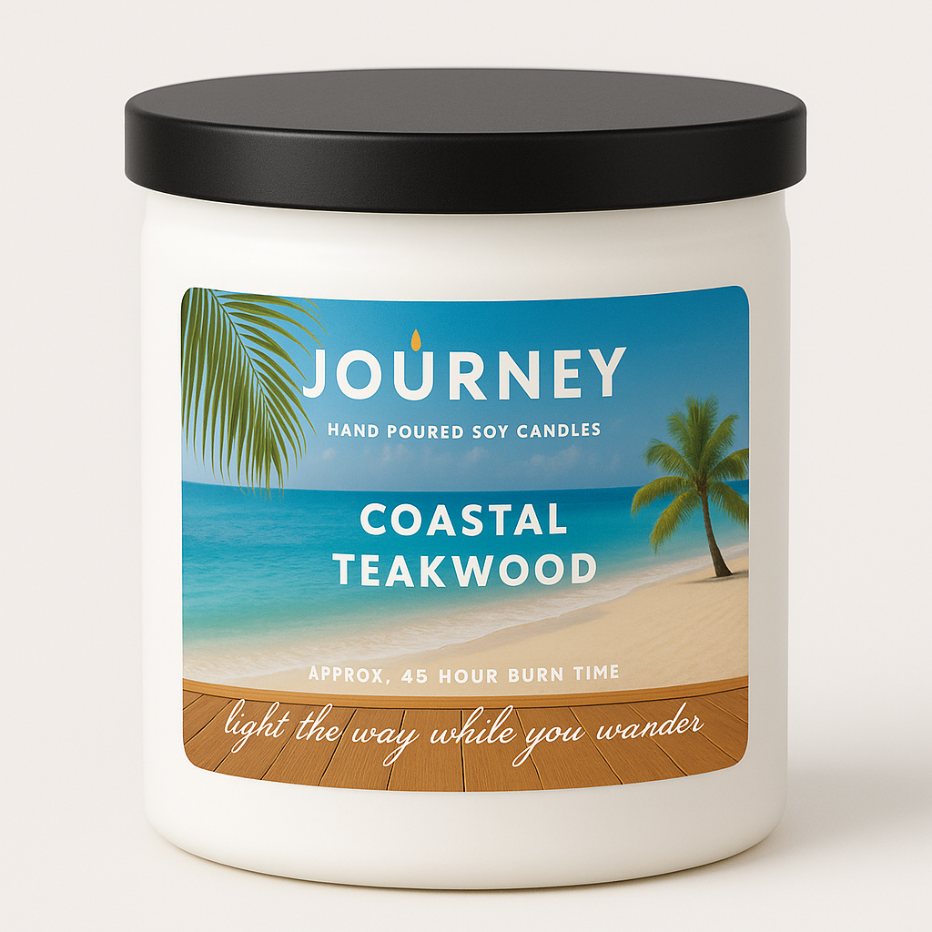 Coastal Teakwood Journey Soy Wax Candle